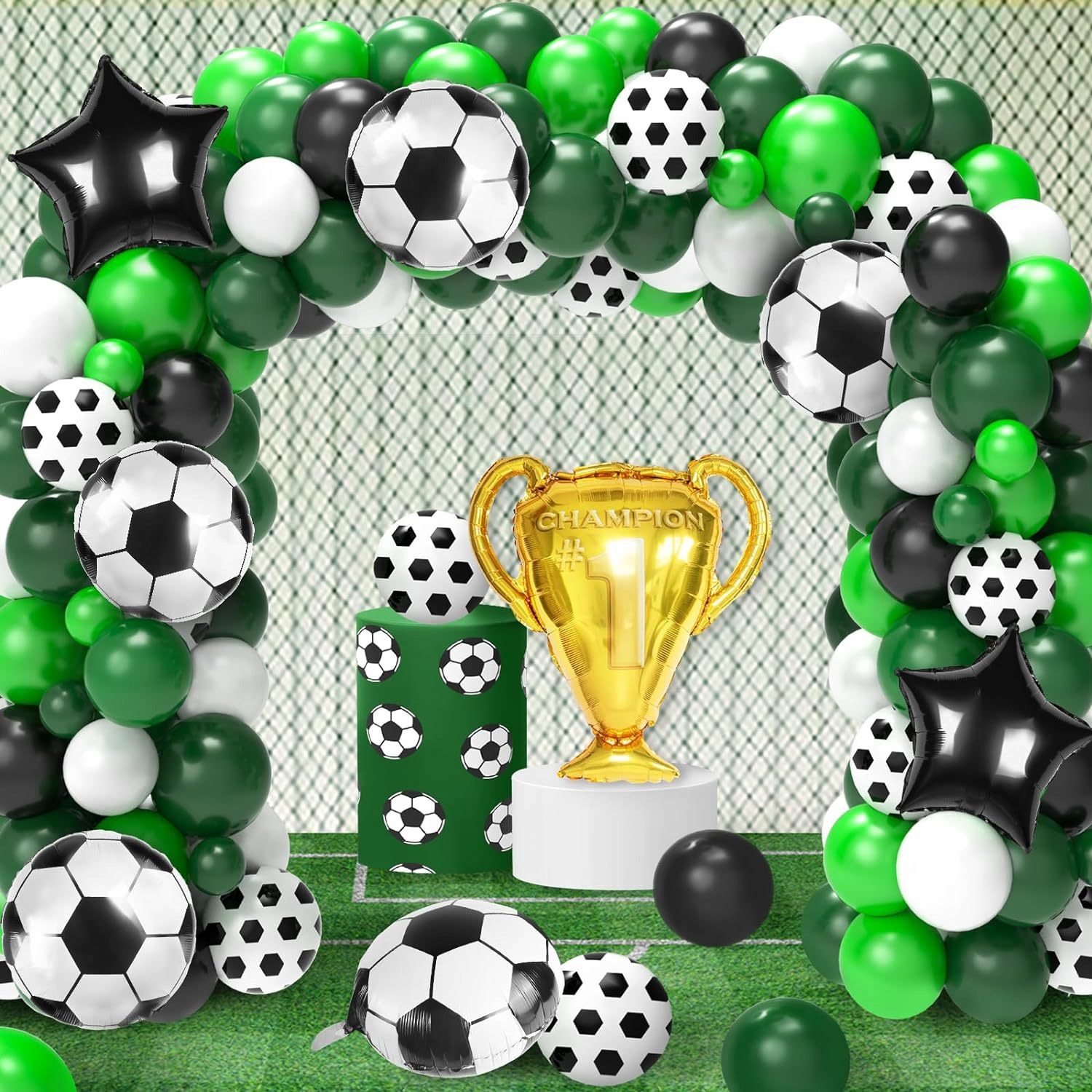 Girlanda balonowa Balony zestaw dekoracyjny Piłka Nożna 96 sztuk Urodziny - obrazek 5