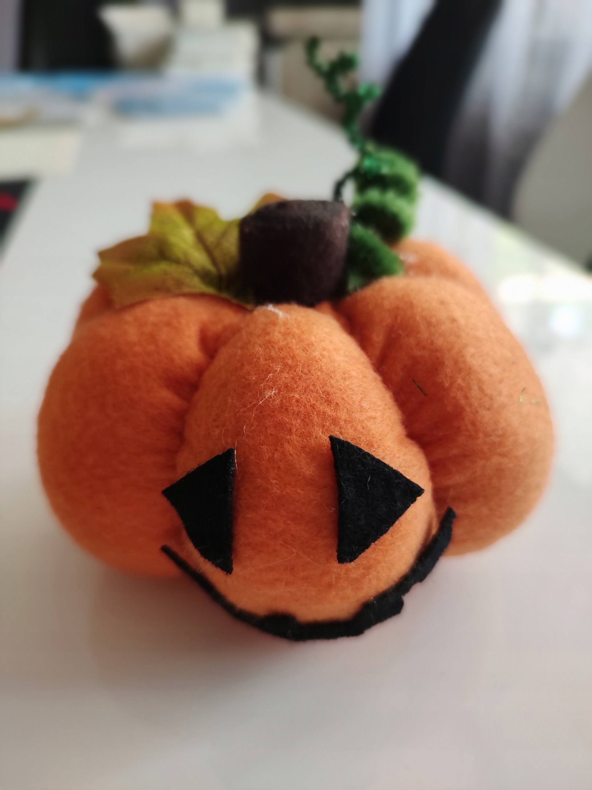 Dynia Materiałowa 11x8 cm na Halloween Dekoracja Ozdoba HAL-031 - obrazek 3