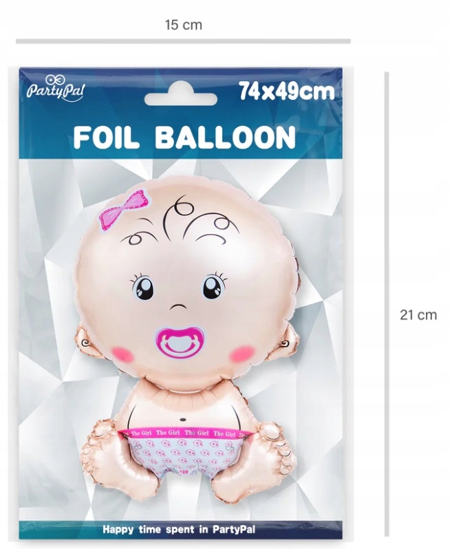 Baby Shower Witaj w Domu Zestaw Baby Girl Balony - obrazek 3