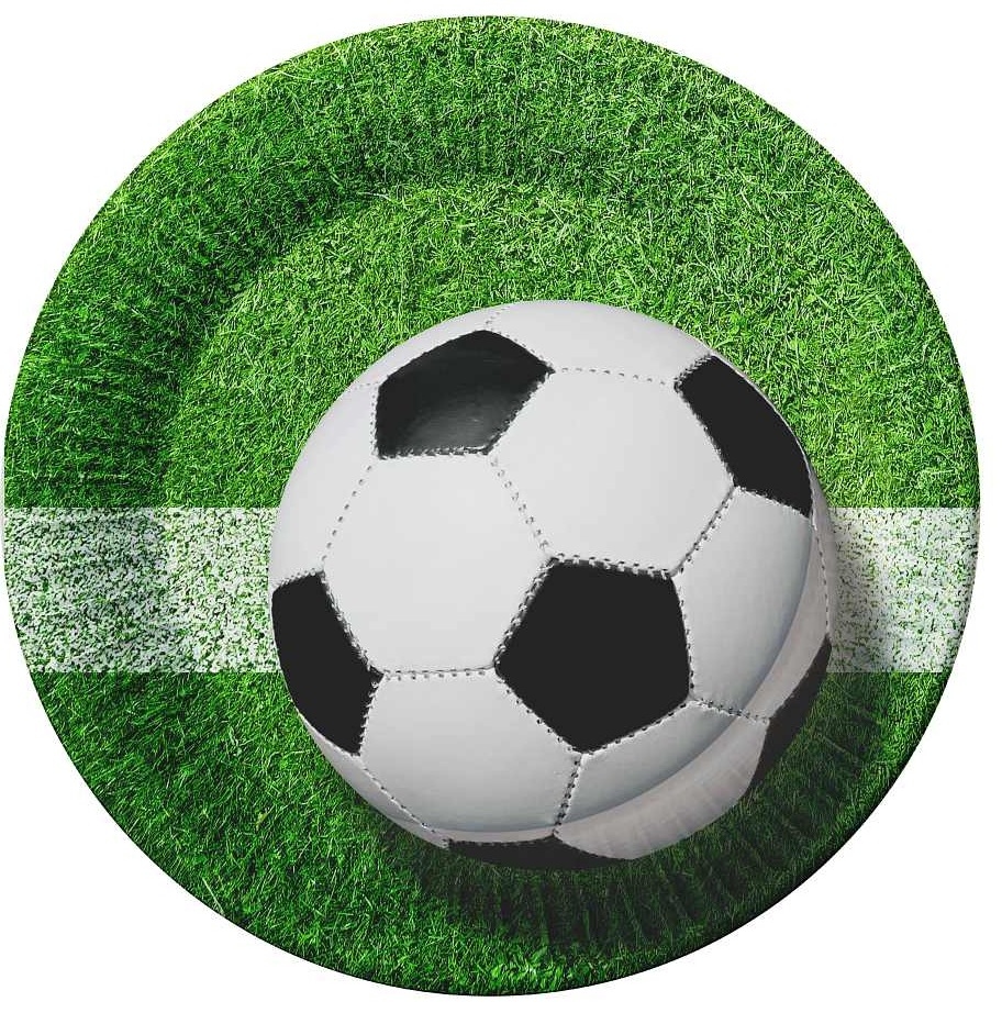 Talerzyki papierowe Football Piłka Nożna 6 Sztuk - obrazek 2