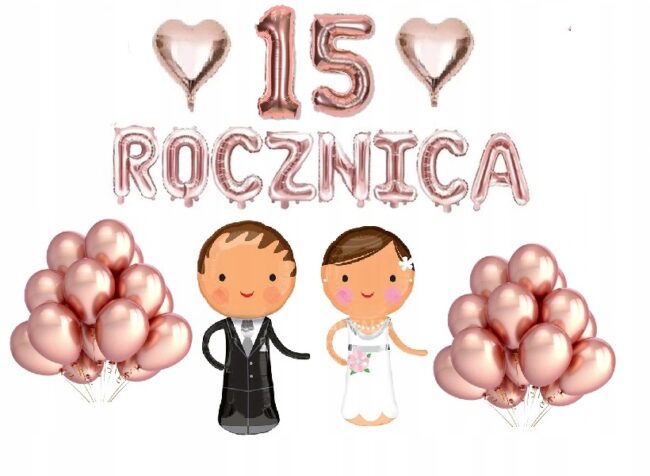 15 Rocznica Ślubu różowe złoto