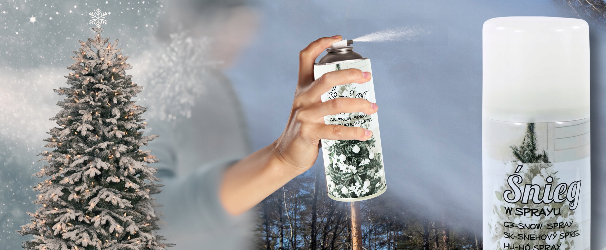 Sztuczny śnieg w sprayu duży 250 ml na Szybę Okno dekoracja Święta BNAR-103 - obrazek 11