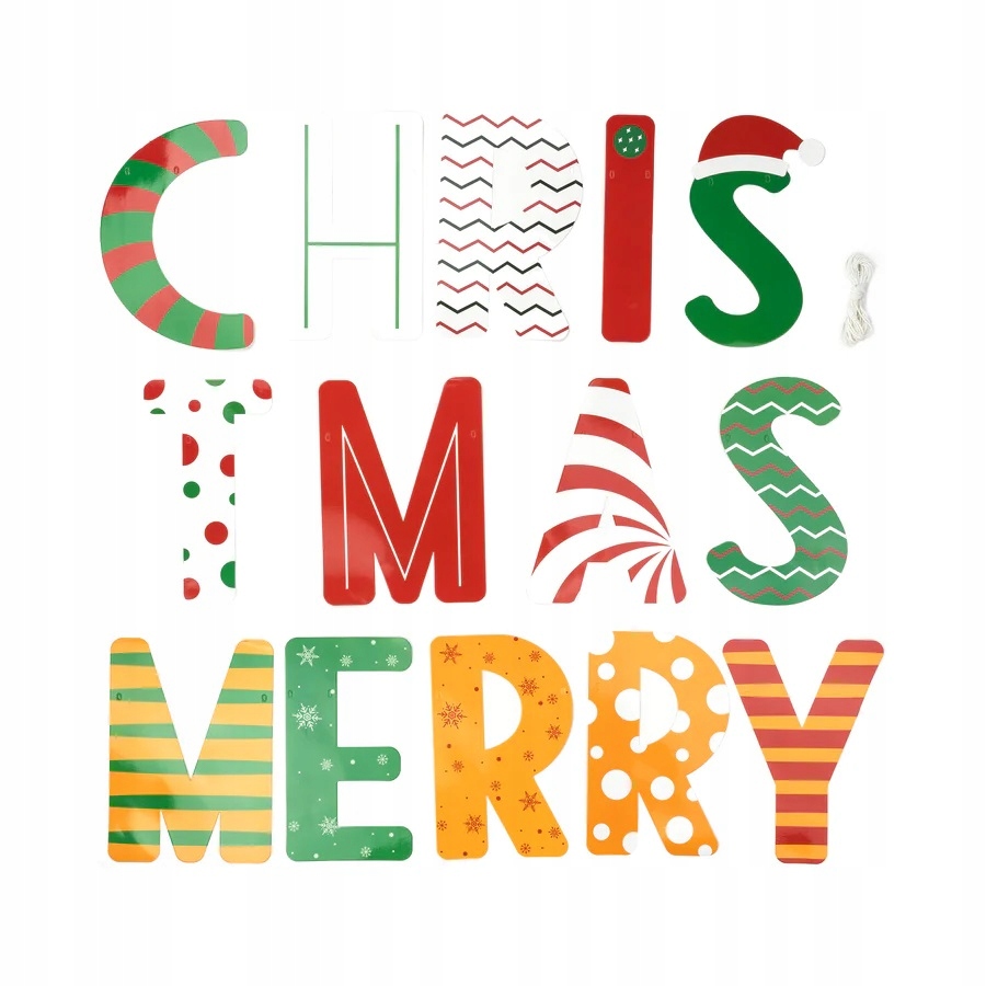 Baner Girlanda MERRY CHRISTMAS Święta Boże Narodzenie 300 cm BNAR-178 - obrazek 2