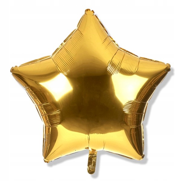 Balon foliowy złota gwiazdka gwiazda złoty 45 cm Urodziny Andrzejki - obrazek 2