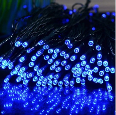 Lampki 100 LED choinkowe 8m Niebieski Święta Boże Narodzenie BNAR-118 - obrazek 2