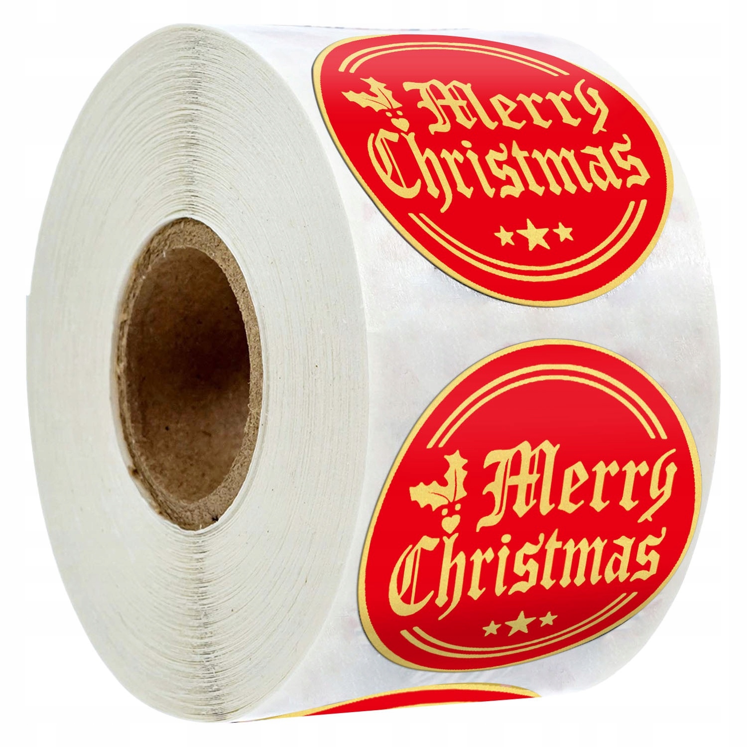 Naklejki na rolce świąteczne MERRY CHRISTMAS 500 sztuk Dekoracje BNAR-255