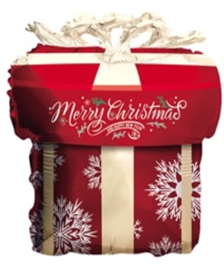 Balon foliowy PREZENT Merry Christmas Boże Narodzenie 46x59 cm BNAR-049
