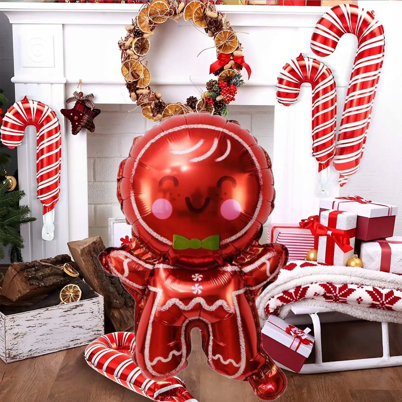 Balon foliowy święta Ciastek Boże Narodzenie 69x48 cm Christmas BNAR-039 - obrazek 3