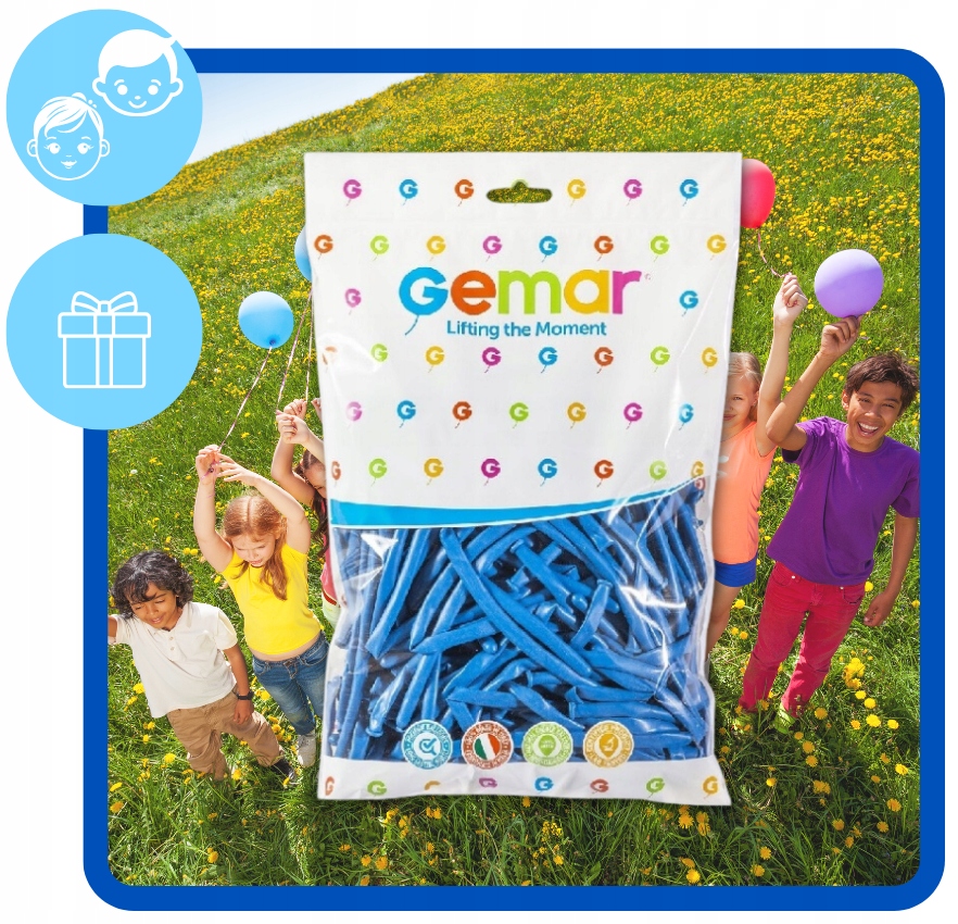 Balony do modelowania skręcania rurki niebieskie 100 sztuk pompka marker - obrazek 5