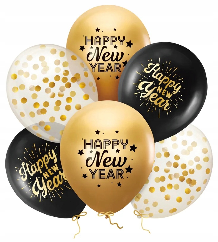 zestaw balonów Happy New Year