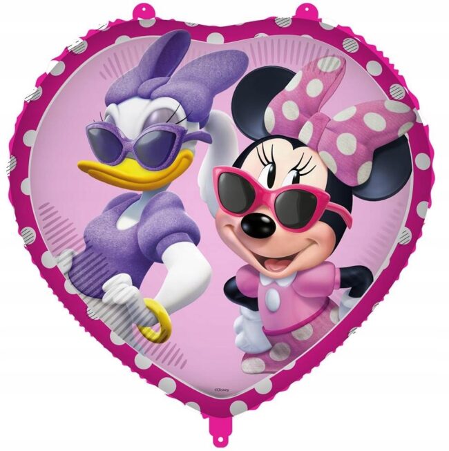 Balon Foliowy serce Myszka Minnie Daisy 45 cm Urodziny