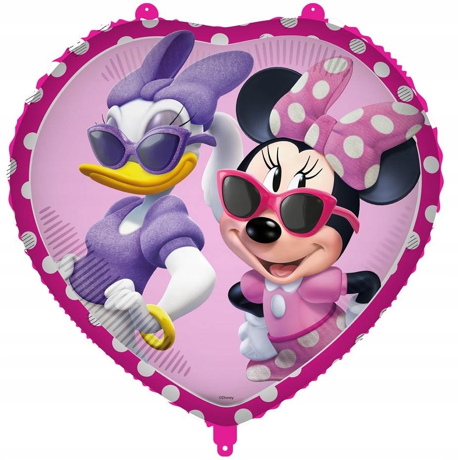 Balon Foliowy serce Myszka Minnie Daisy 45 cm Urodziny