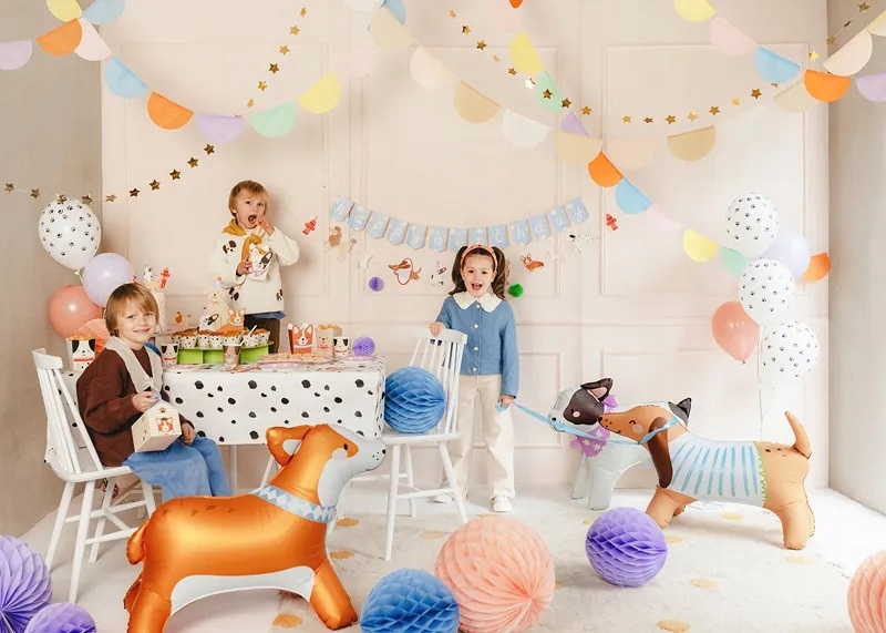 Balon foliowy stojący Pies Piesek Buldog 75x57 cm Urodziny - obrazek 3