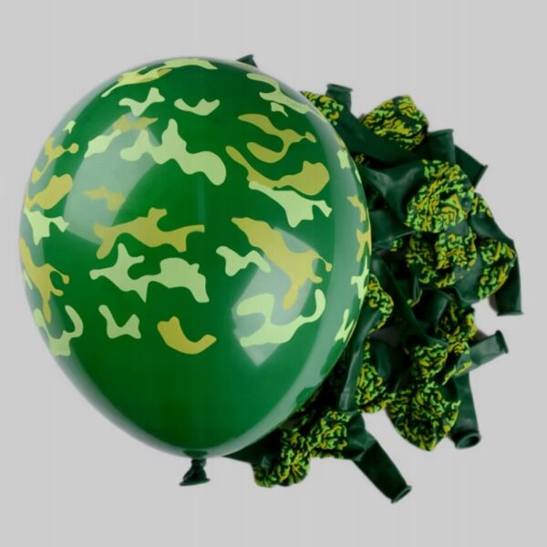Balony lateksowe MORO Wojsko Kamuflaż Urodziny 5 sztuk - obrazek 2