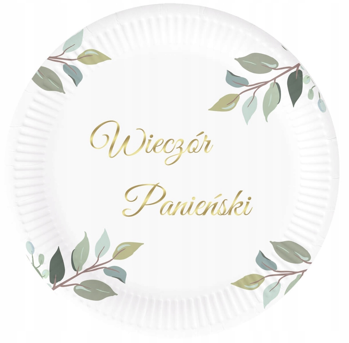 Talerzyki na Wieczór Panieński Listki 6 sztuk - obrazek 2