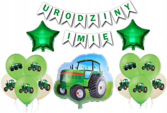 zielony zestaw farma traktor