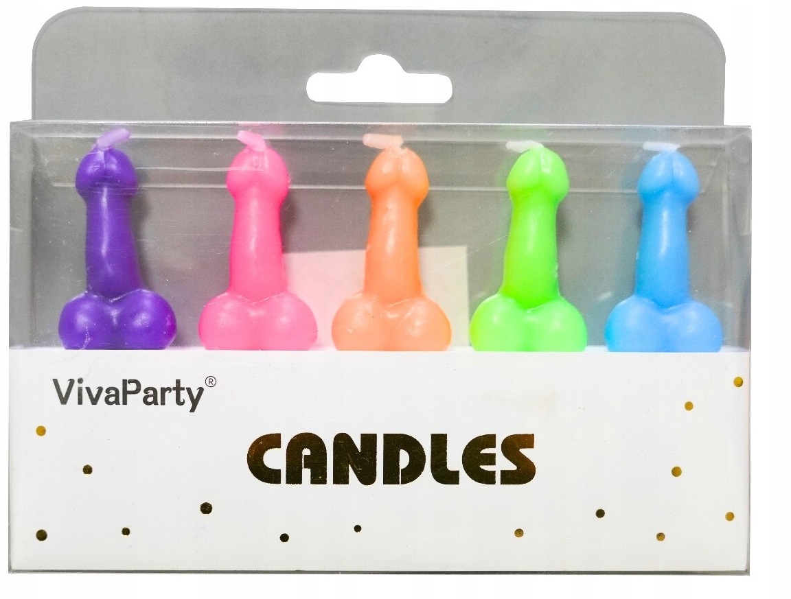 Świeczki pikery na tort Penis Penisek mix 5 sztuk Wieczór Panieński - obrazek 2