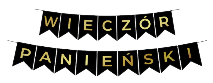 Zestaw Balony Baner WIECZÓR PANIEŃSKI dekoracje różowe-złoto - obrazek 2
