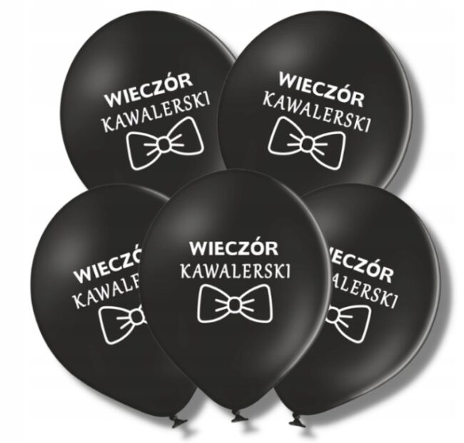 czarne balony wieczór kawalerski