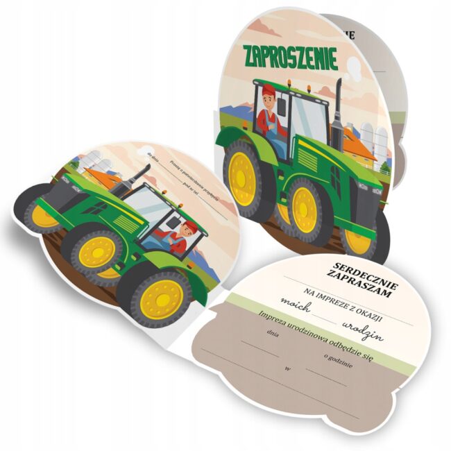 zaproszenia traktor