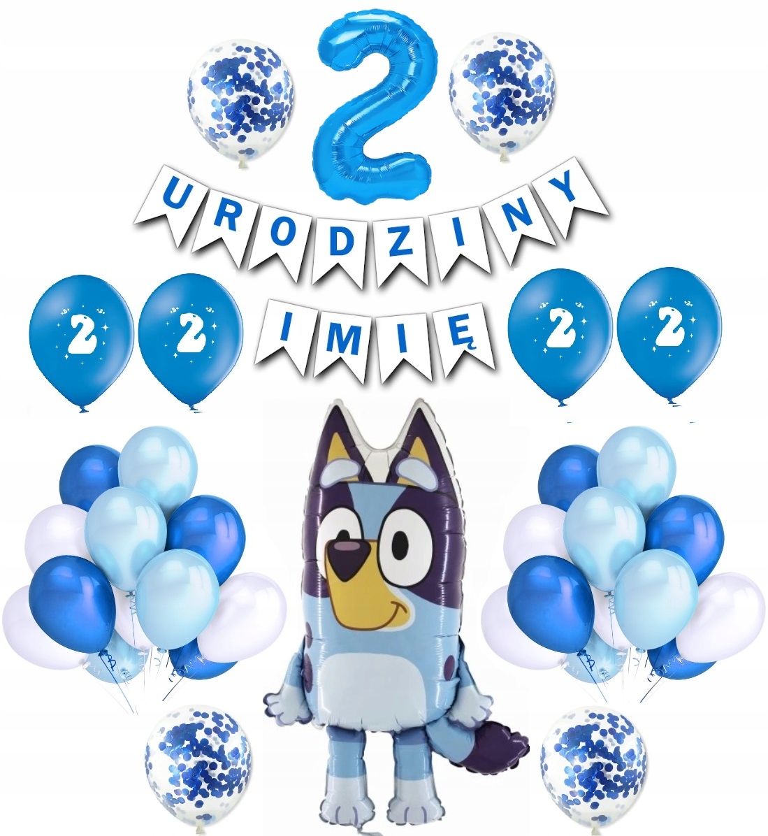 Zestaw na 2 urodziny Piesek Bluey