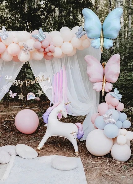 Balony foliowe do girland Motyle Motylki mix 21 sztuk Urodziny - obrazek 2