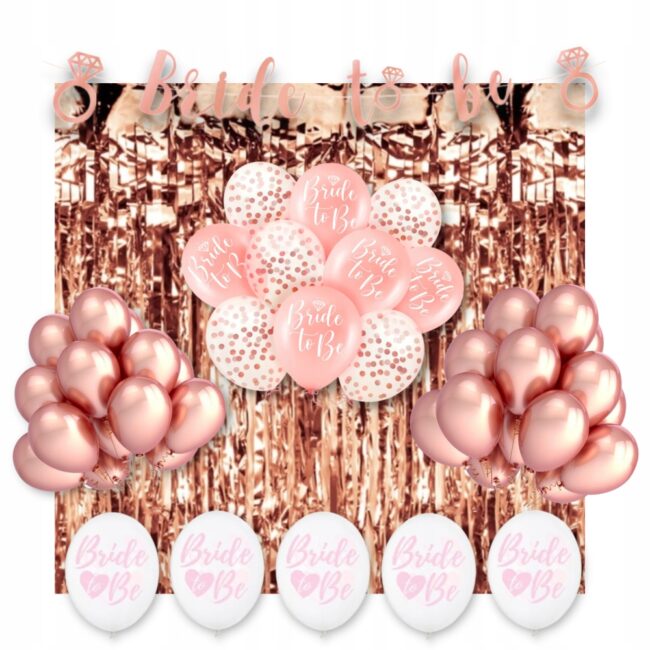 Zestaw balonów Rose Gold Wieczór Panieński