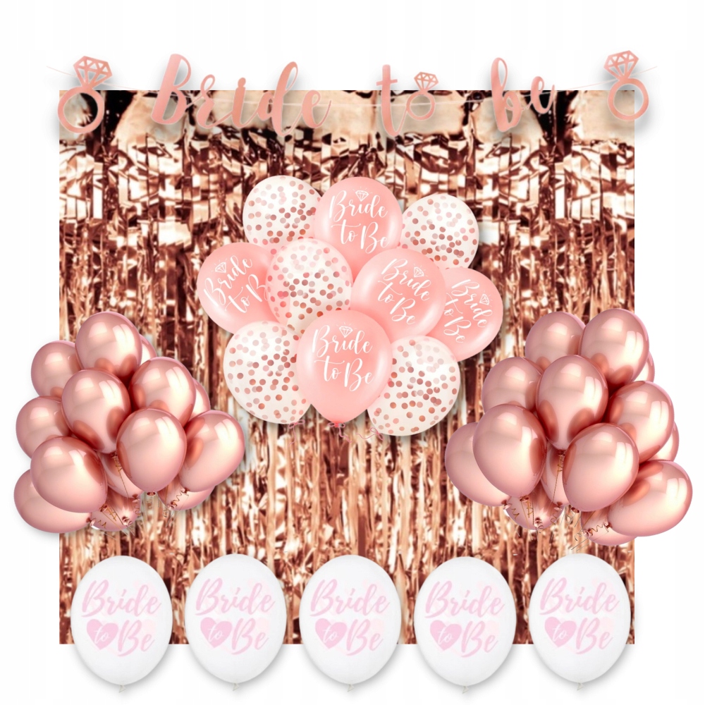 Zestaw balonów Rose Gold Wieczór Panieński