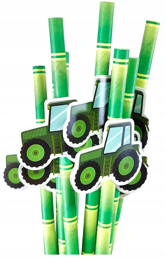 słomki papierowe traktor farma