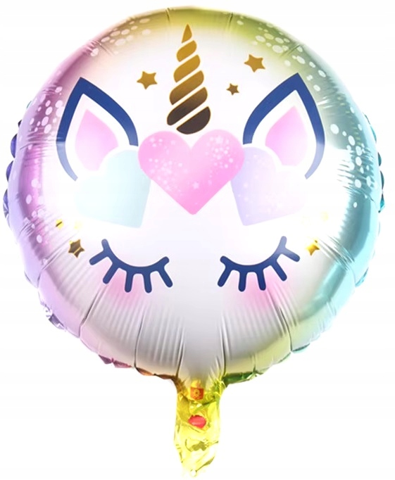 Balon Foliowy Okrągły Jednorożec 45 cm Urodziny
