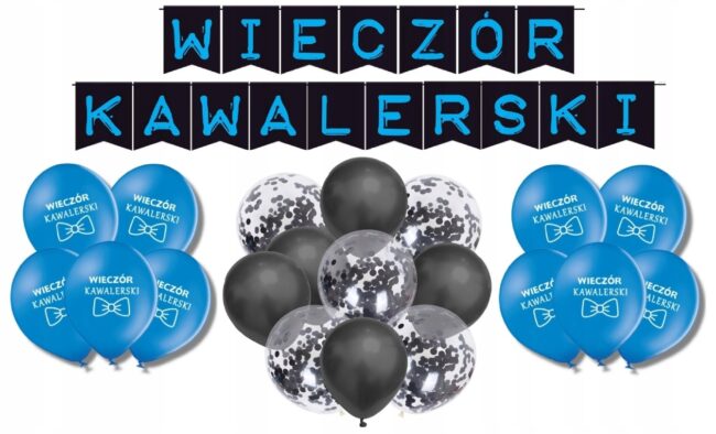 zestaw dekoracji niebieskich wieczór kawalerki