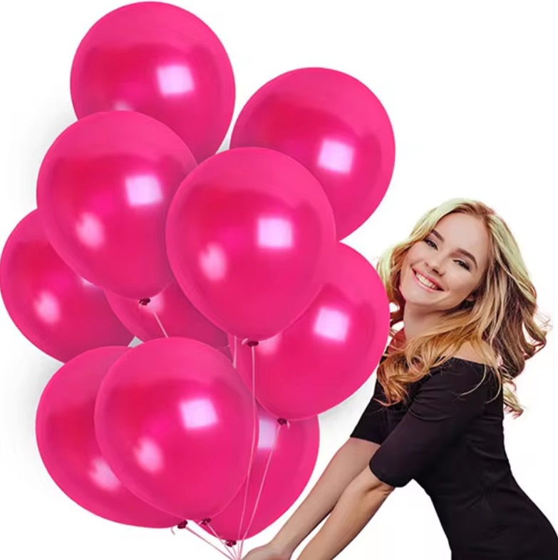 Balony lateksowe różowe 20 sztuk Urodziny Wieczór Panieński Roczek Girl - obrazek 4