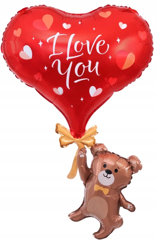 balon na walentynki i love you miś