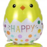 Balon foliowy stojący Pisanka z Kurczaczkiem 77x51 cm Wielkanoc WLK-093