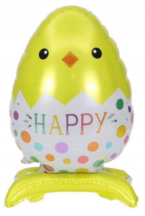 Balon foliowy stojący Pisanka z Kurczaczkiem 77x51 cm Wielkanoc WLK-093
