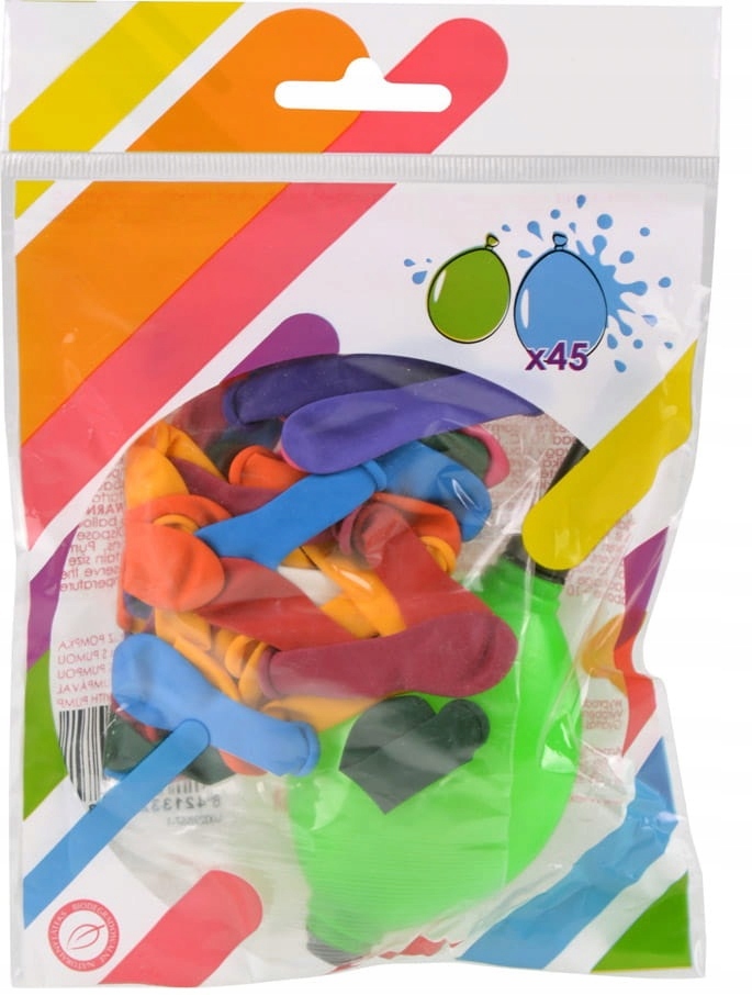 Balony bomby wodne z pompką mix 45 sztuk Śmigus Dyngus Wielkanoc WLK-042 - obrazek 2