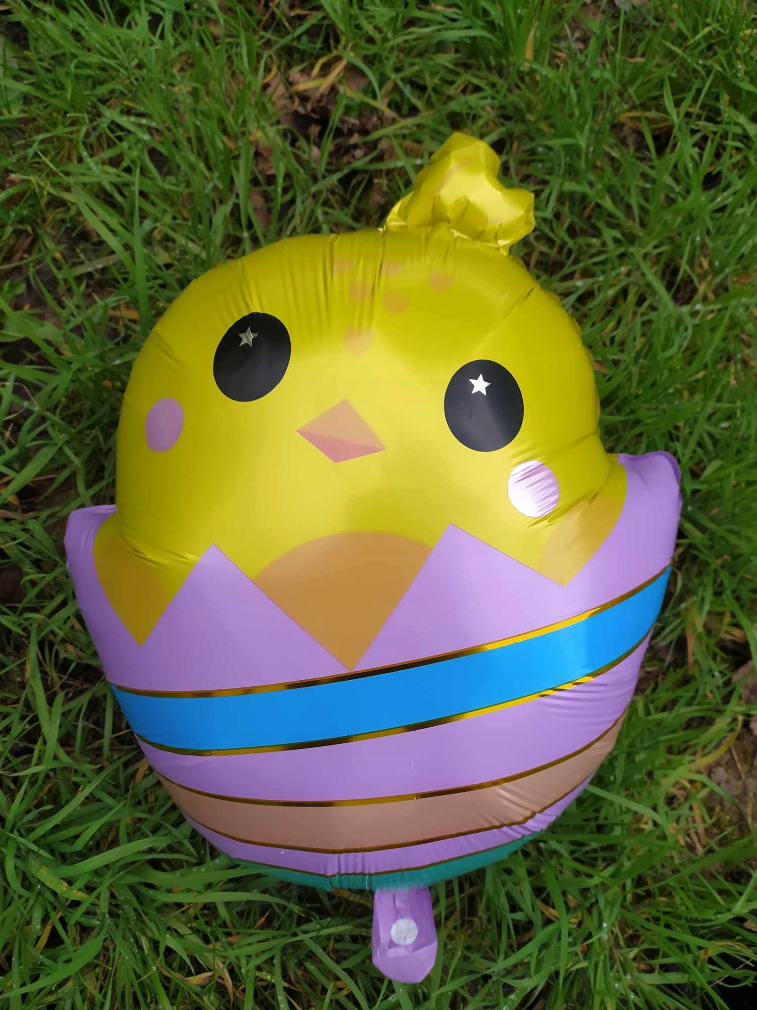 Balon foliowy Jajko Pisanka z Kurczakiem 44x57 cm Wielkanoc WLK-085 - obrazek 4