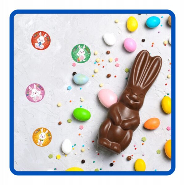 Naklejki na rolce Zajączek Happy Easter 500 sztuk Wielkanoc WLK-076 - obrazek 7