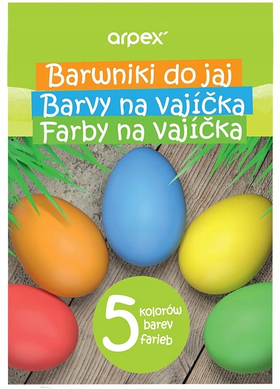 Barwniki do jajek Pisanki Wielkanoc Dekoracje 5 kolorów barwników WLK-037