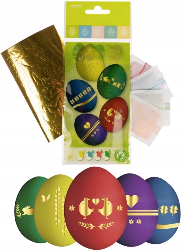 Zestaw do zdobienia Pisanek Barwniki Naklejki Pisanki Wielkanoc WLK-112