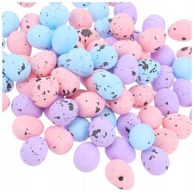 Jajka styropianowe nakrapiane mix kolorów 100 sztuk Wielkanoc WLK-025