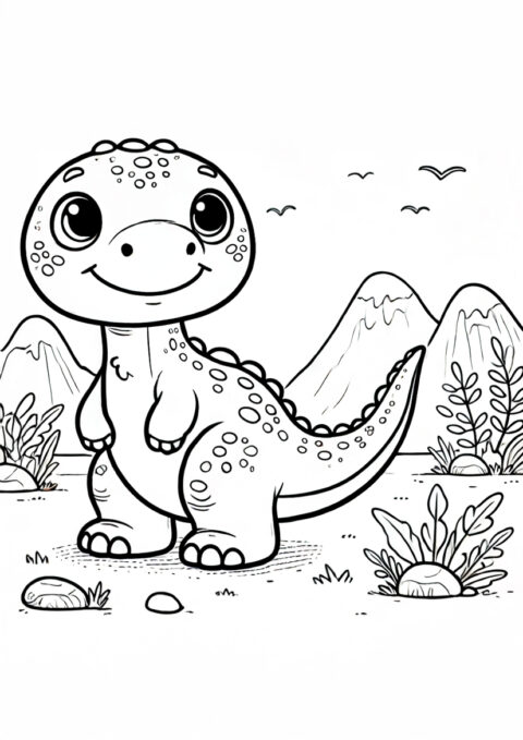 Kolorowanka Dinozaur