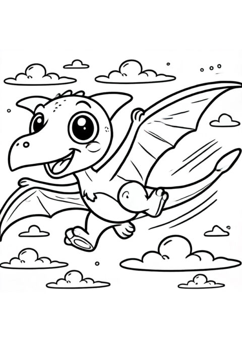 Kolorowanka pterodaktyl