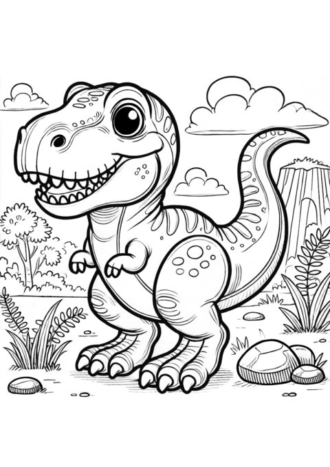 Kolorowanka T-rex