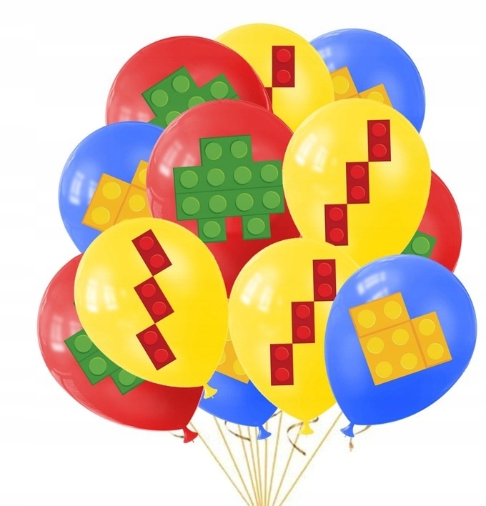 Zestaw Urodzinowy Balony Klocki Baner Dekoracje Urodziny KL2 - obrazek 2