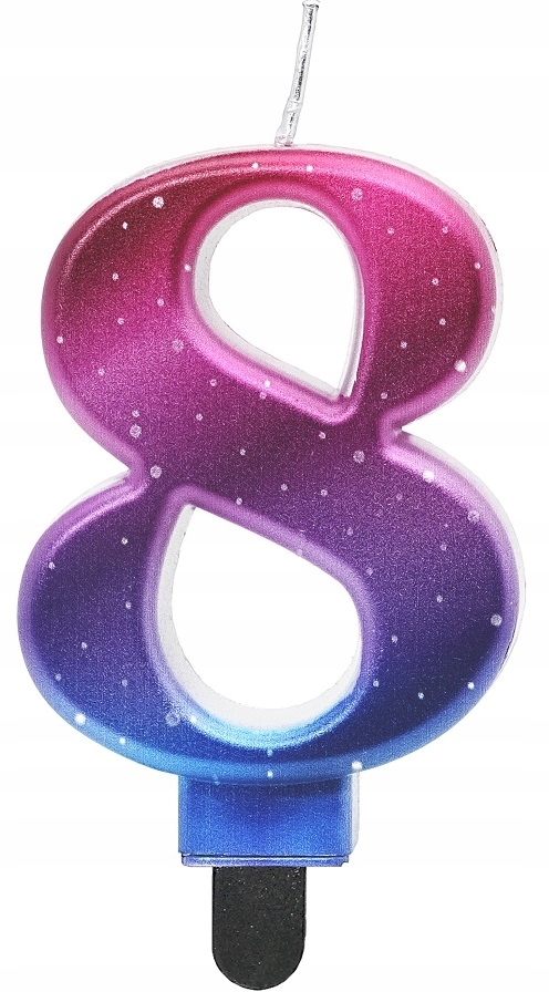 świeczka ombre 8 kosmos