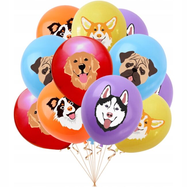 balony lateksowe pieski
