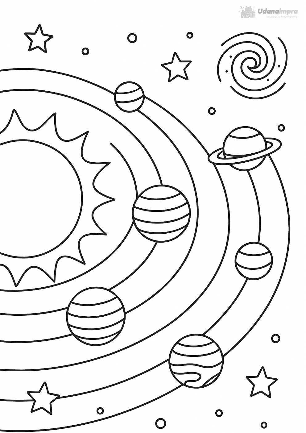 Kolorowanka kosmos