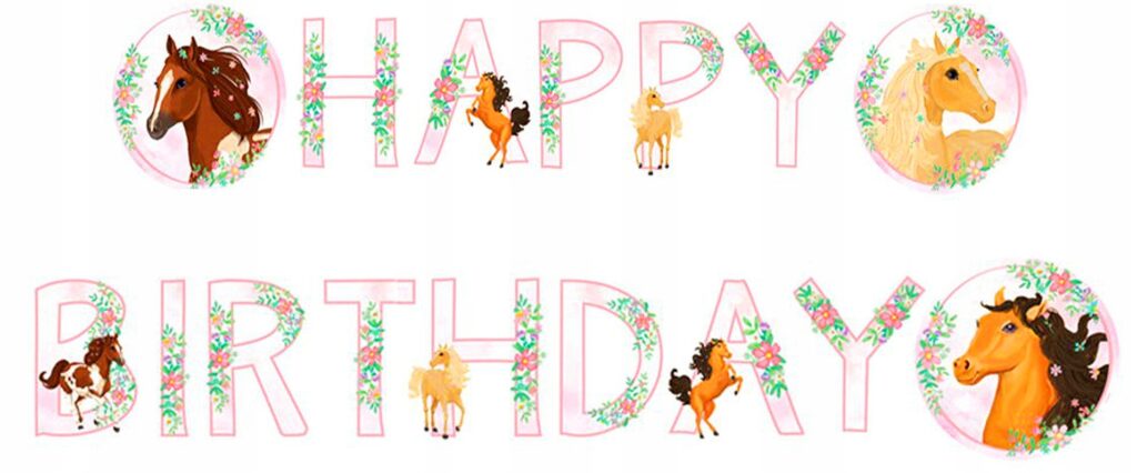 baner Happy Birthday konie