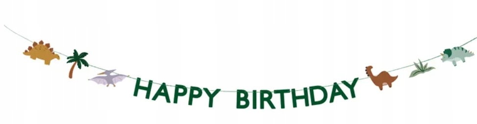 baner happy birthady dinozaury
